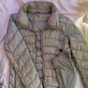 Uniqlo down jacket in grey